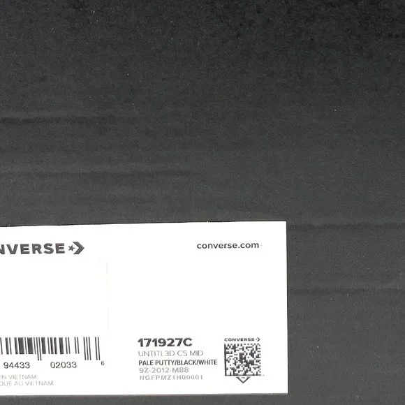 💖MEGA SALE💖Converse Untitl3d CS Mid Pale Putty White Canvas Mens 171927C - Picture 9 of 10